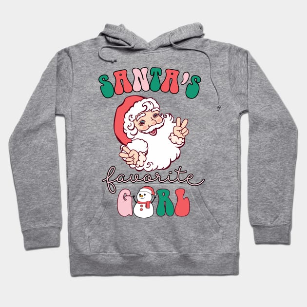 Santa's Favorite Girl Hoodie by MZeeDesigns